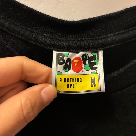 BAPE Bathing Ape Big Logo Tee Shirt M - Picture 3 of 5